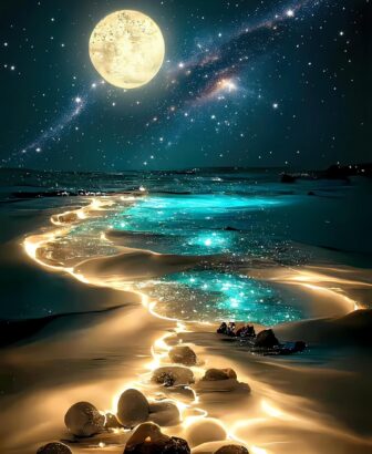 Moonlight Jigsaw Puzzles for Adults 1000 Pieces, Sparkling Beach Nature Landscape 1000 Piece Puzzle for Adults, Fun Hard Difficult Impossible Challenging Jigsaw Puzzles 1000 Pieces