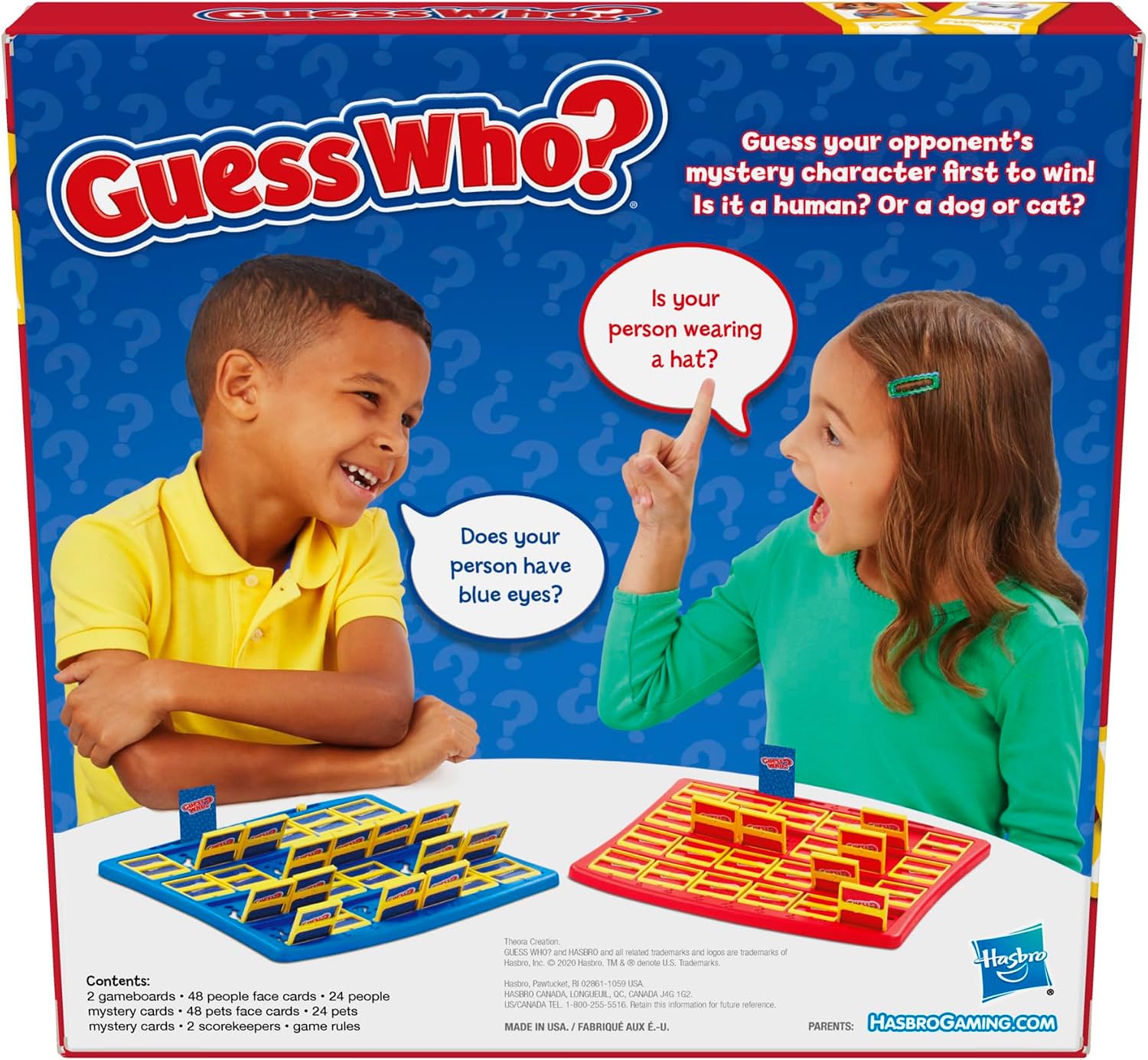 Hasbro Gaming Guess Who? Plus Board Game with People & Pet Cards - Image 2