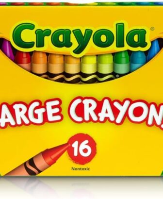 Binney & Smith Crayola(R) Large Crayon Set, Lift-Lid Box, Assorted Colors, Box Of 16